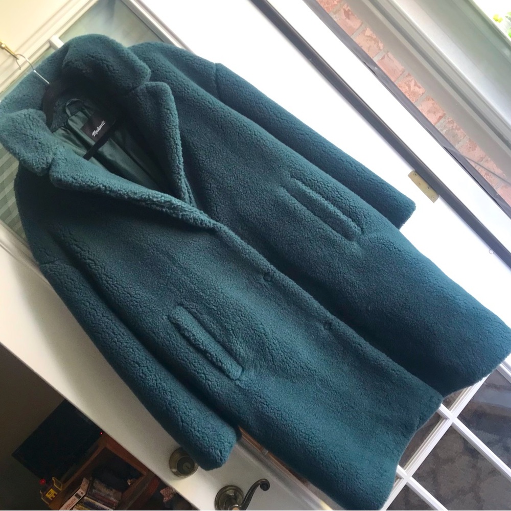 MADEWELL GREEN (Re)sourced Sherpa Teddy Coat, NWT XXL = 2XL